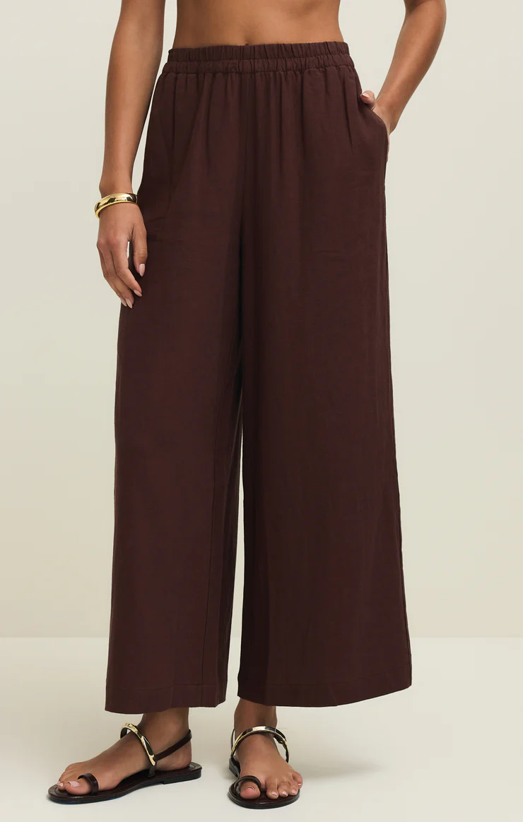 Scout Linen Pant | Chocolate