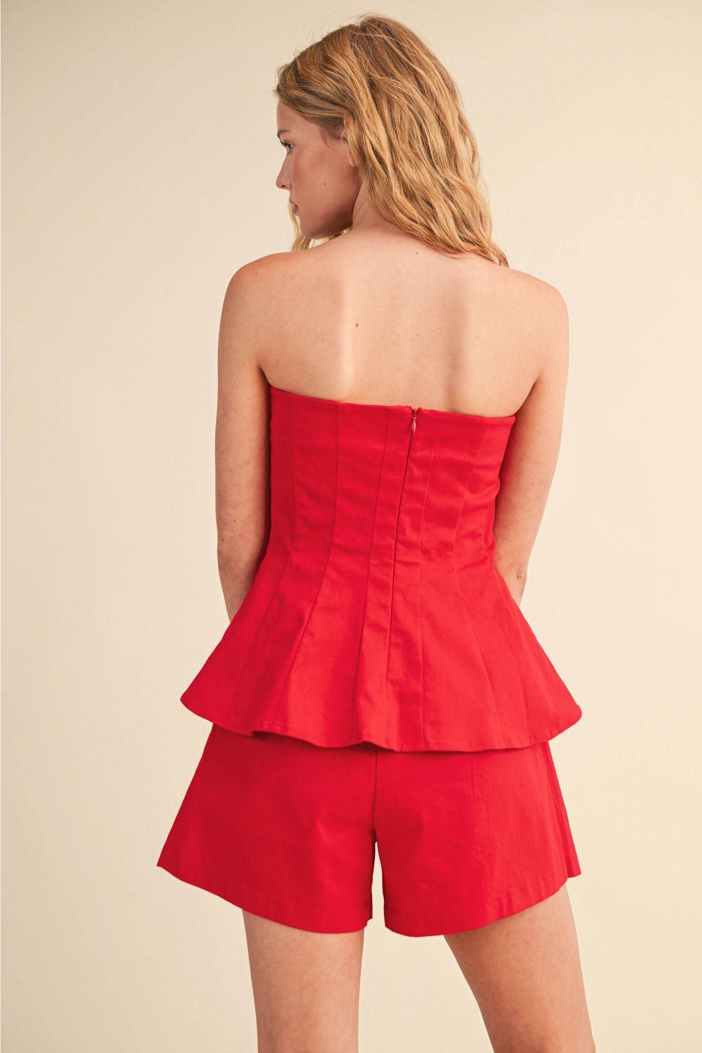Scarlett Red Pull-On Short