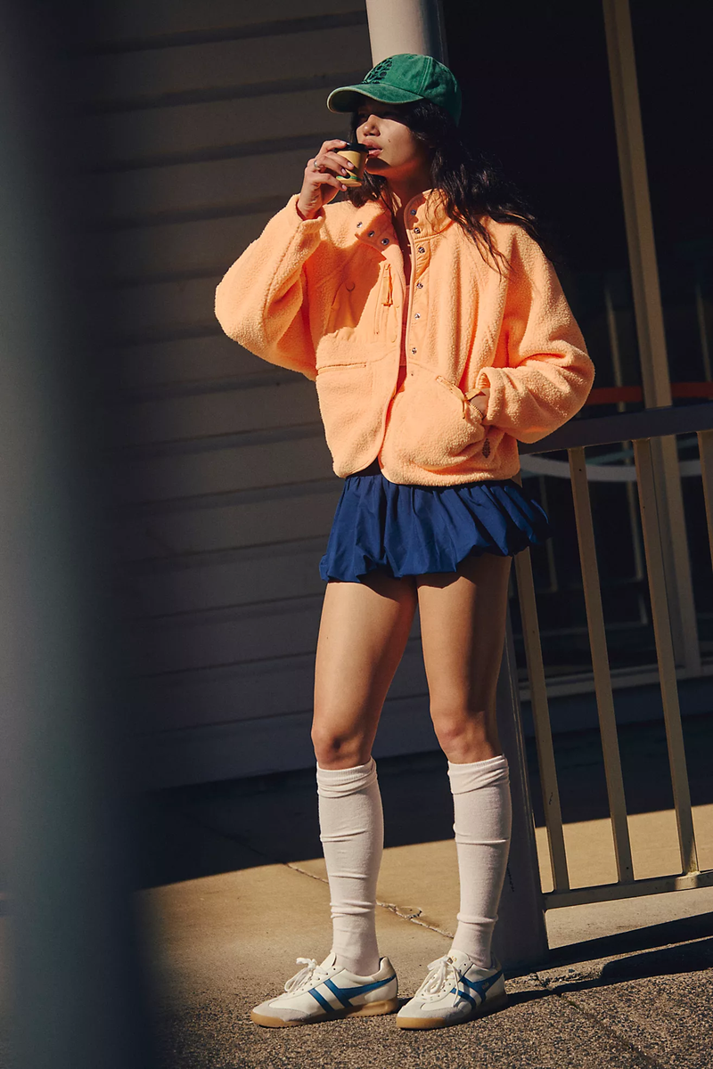Hit The Slopes Fleece Jacket | Neon Citrus Orange