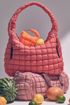 Quilted Carryall Bag in Coral