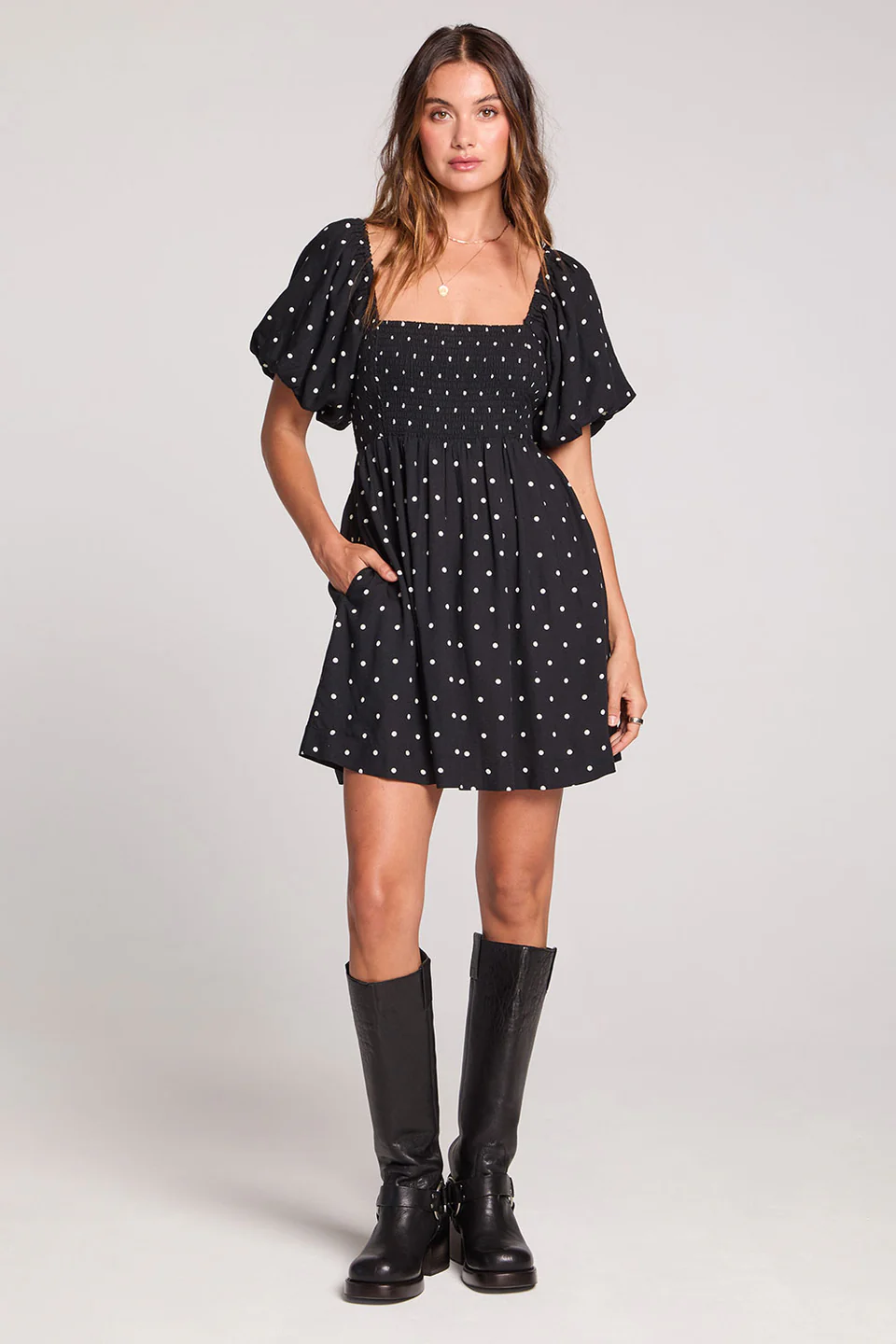 Elio Mini Dress | Polka Dot