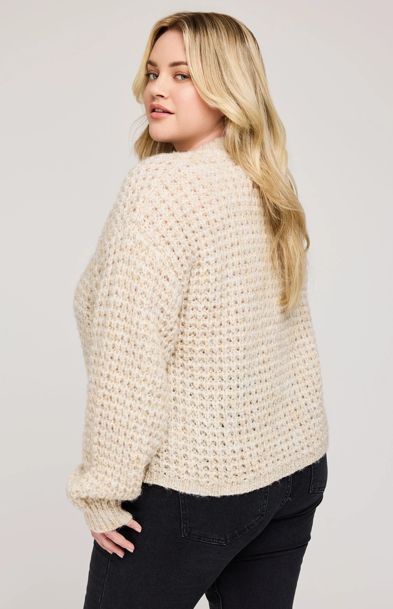 Willow V-Neck Sweater | Heather Oat