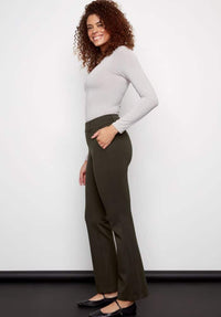 Axel Solid Boot Leg Ponte Pant in Fern