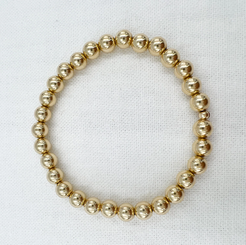 14K Gold Filled Bead Bracelet | LEAVE-ON