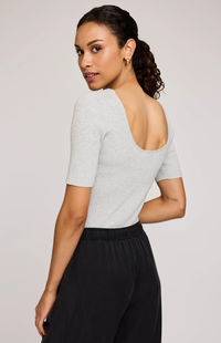 Rooney Knit Top in Heather Grey
