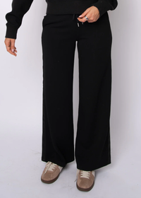 Erika Soft Knit Pant with Satin Trim