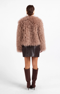Deep Woods Fur Jacket | Taupe