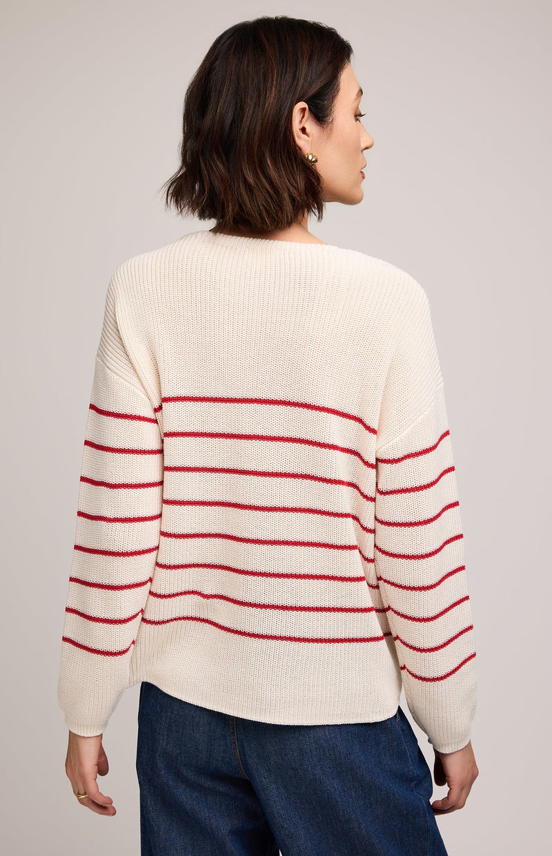 Tucker Sweater in Red Stripe