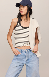 Rowe Striped Scoop Tank | Cloud