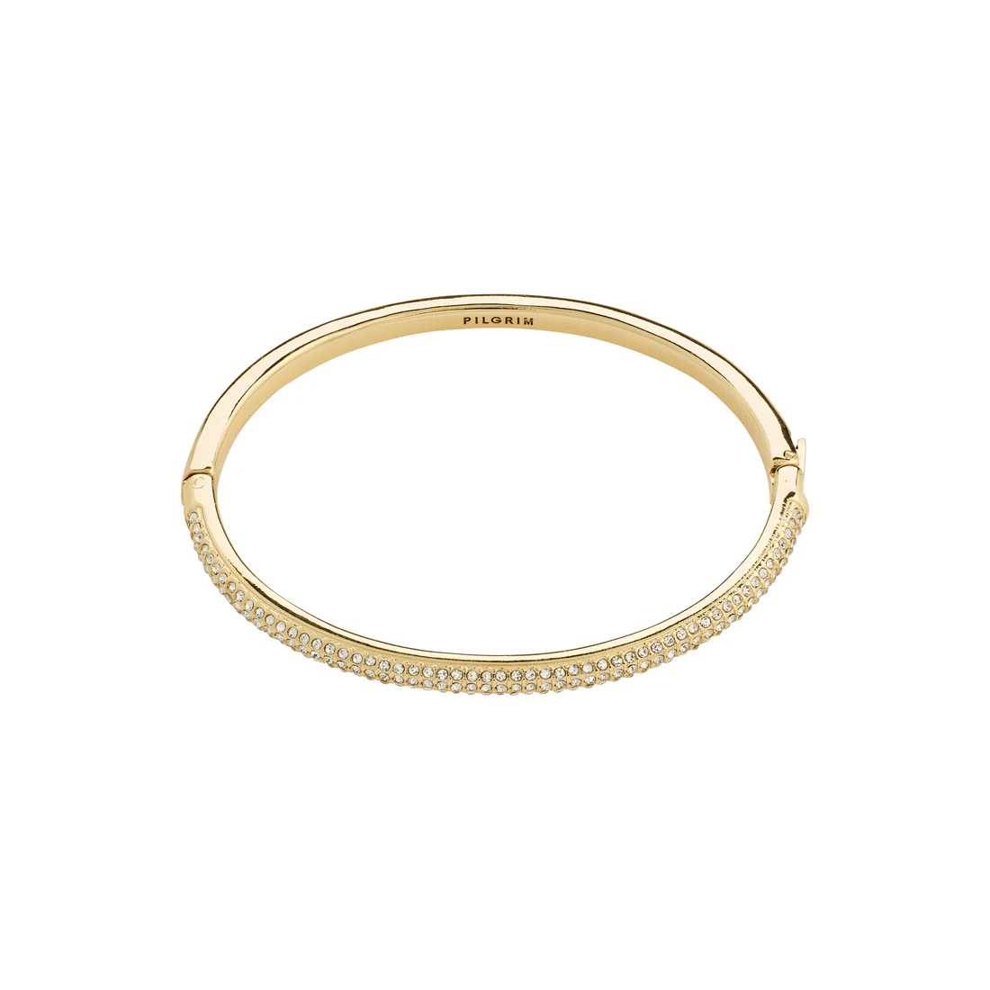 FOCUS Recycled Crystal Bangle Bracelet Gold Plated