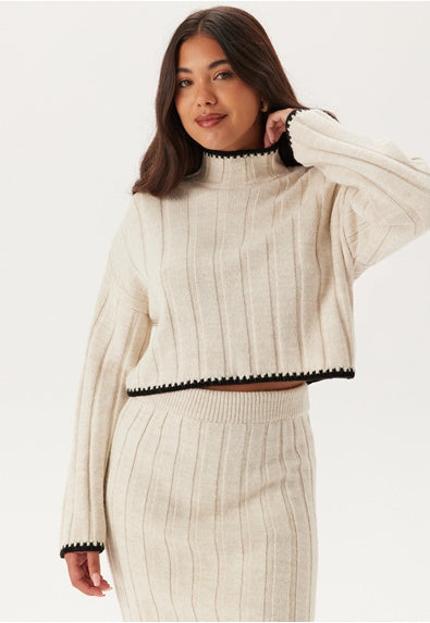 Chick Stitch LS Highneck Pullover