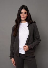 Hesta Cozy Waffle Zip up | Coal