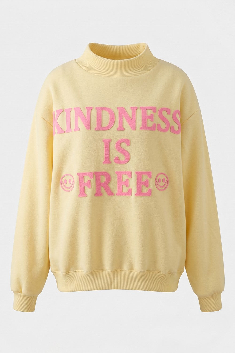 Kindness Is Free Reversible Graphic Sweater | Butter Yellow