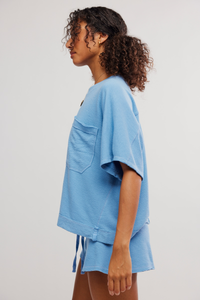 Staycation Sleep Tee | Blissful Blue