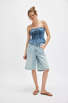 Wink Wink Denim Tube Top