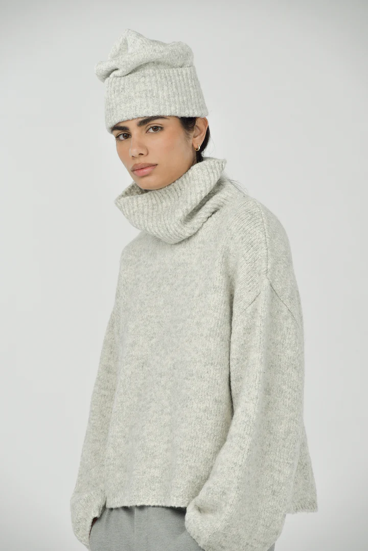 Nyla Turtle Neck In Light Grey