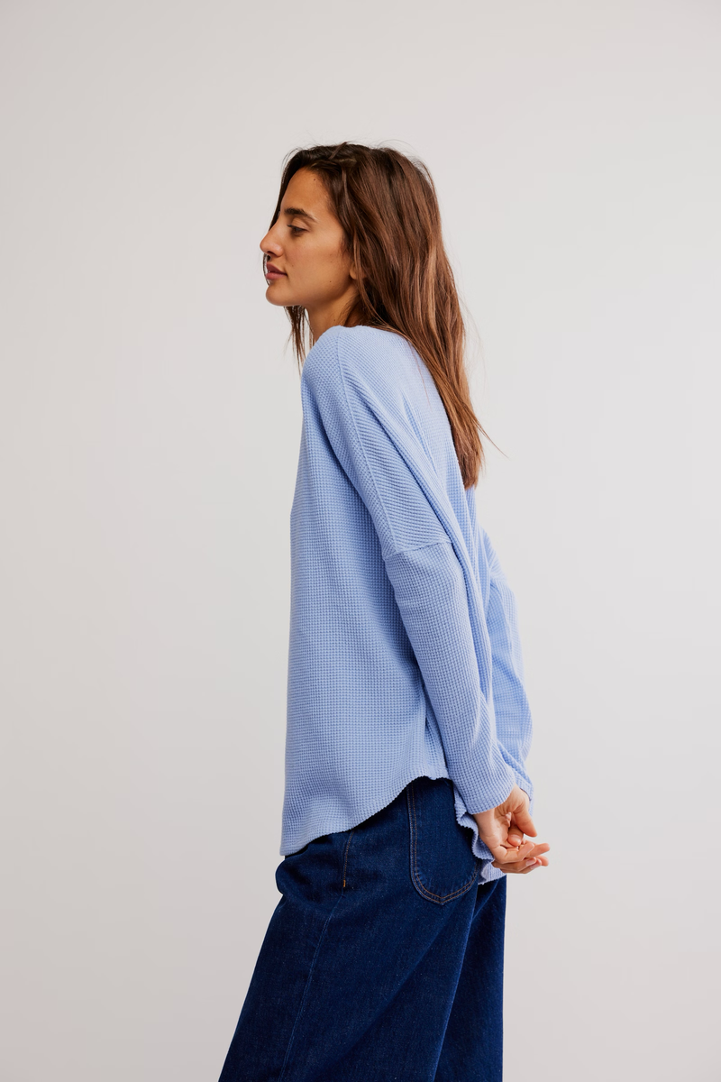 Latte Blues Solid Thermal in Dawn Breeze