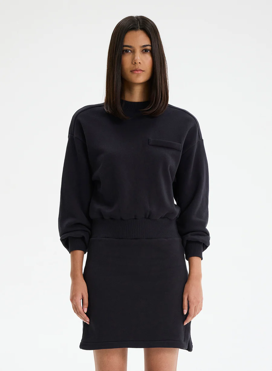 Helen- Sweatshirt Dress In Black