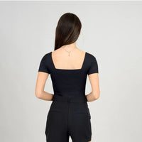 Stacy Short Sleeve Bodysuit l Black