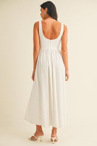 The Whisper White Midi Dress