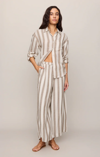 The Perfect Linen Striped Pant