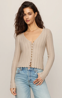Landa Pointelle Top in Cloud