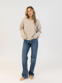 Bows Sweater in Beige