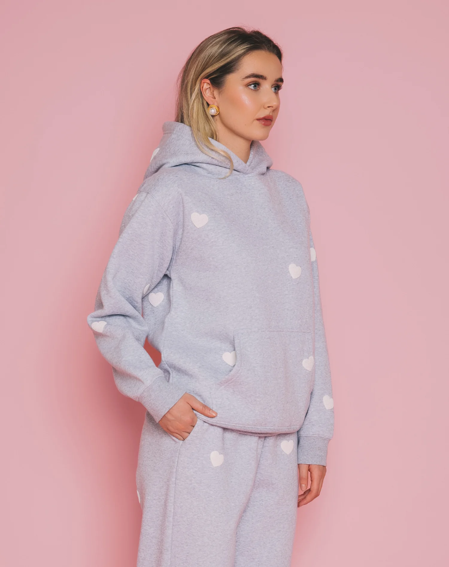All Over Heart Classic Hoodie