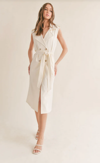 Follow Me Midi Dress in Cream