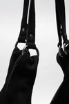 Roma Suede Tote Bag in Black