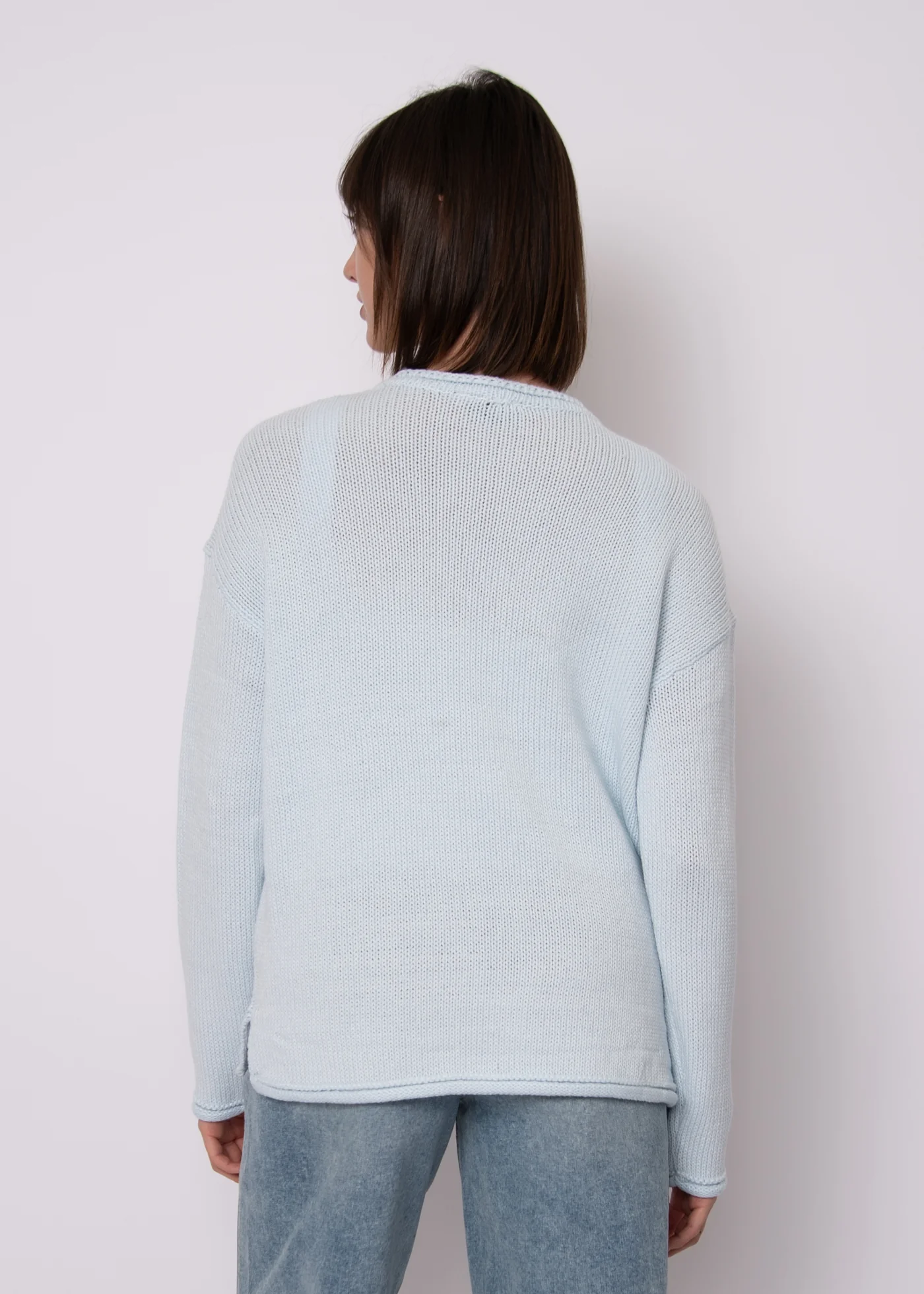 Kiri Long Sleeve Crew Neck Pull-Over | Ice Water