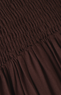 Juniper Linen Maxi Dress | Chocolate Cherry