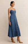 Angel Eyes Denim Midi Dress | Medium Indigo