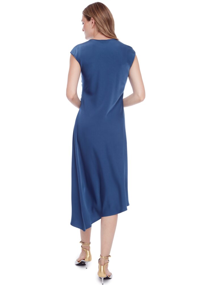 Roxy Solid Asymmetrical Satin Dress