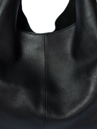 Knot Leather Shoulder Bag in Black