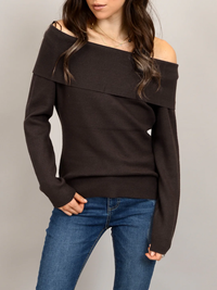 Angelique Raglan Sweater in Chocolate