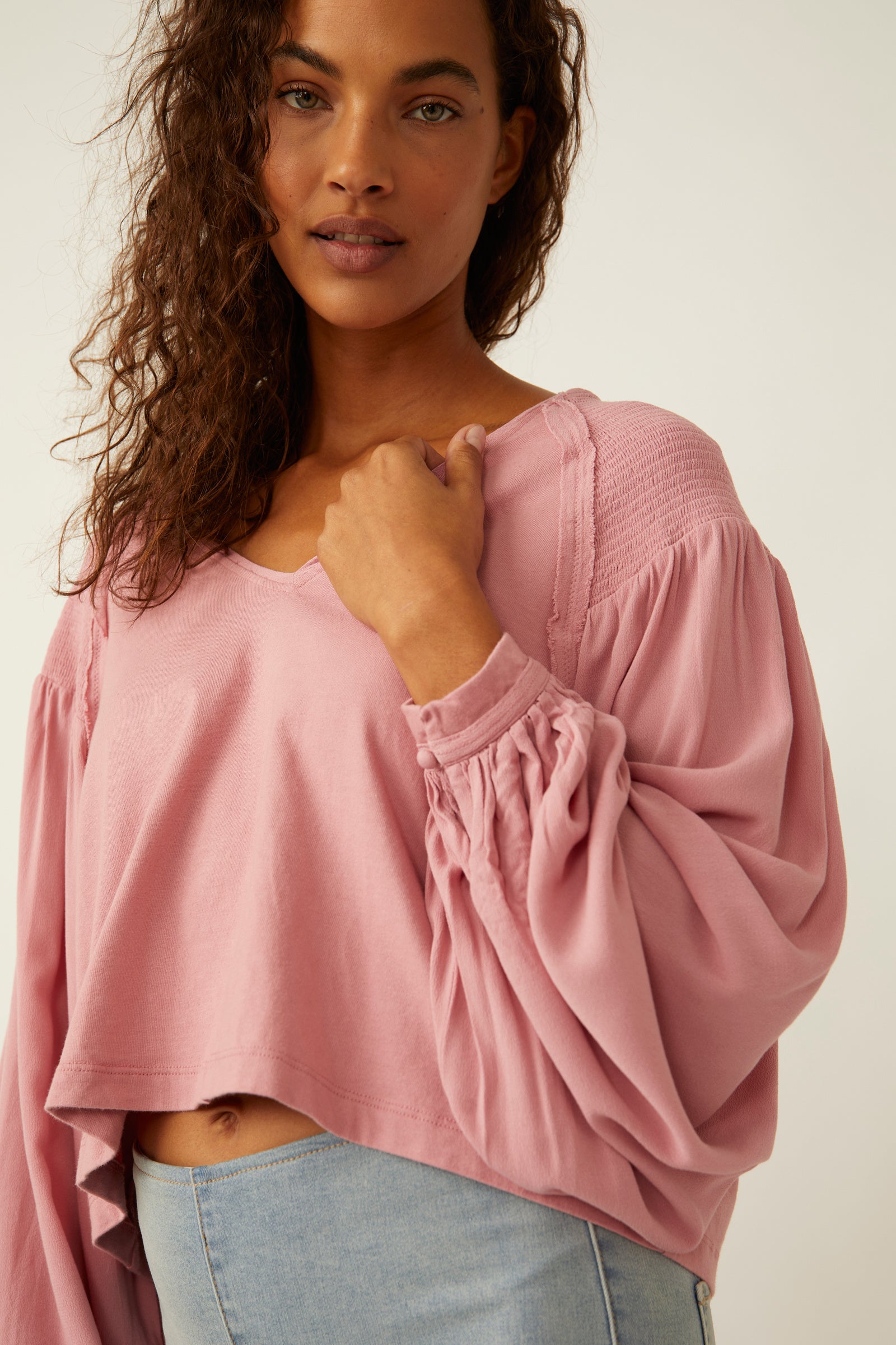 The Kathy Tee In Blush