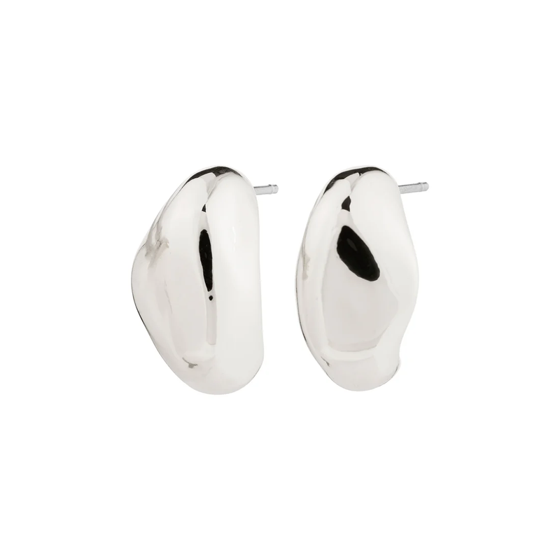 DUNE SMALL CHUNKY EARRINGS | SILVER