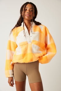 Rocky Ridge Pullover in Electric Orange Gingham