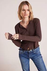 Ruffle Waffle Top | Rich Mocha