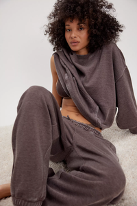 Slow It Down Jogger in French Toast