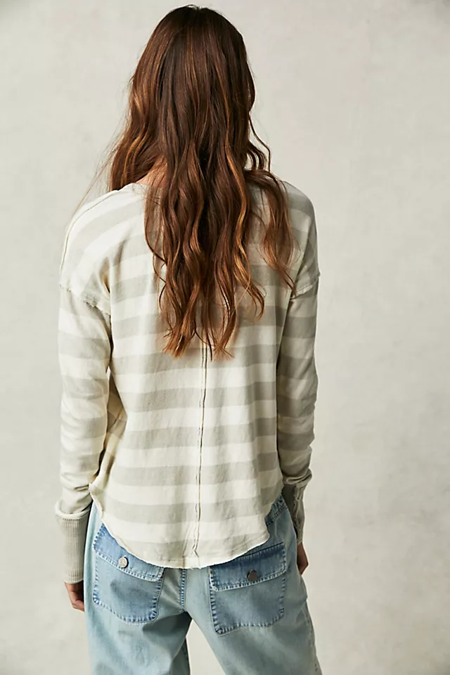 Sail Away Stripe LS | Natural Combo