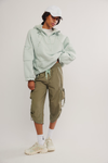 Wild and Free Fleece Pullover in Green Tea