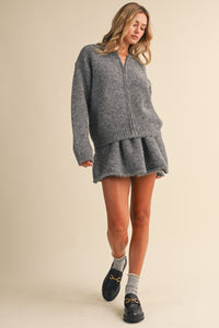 Sabrina Sweater Set in Charcoal