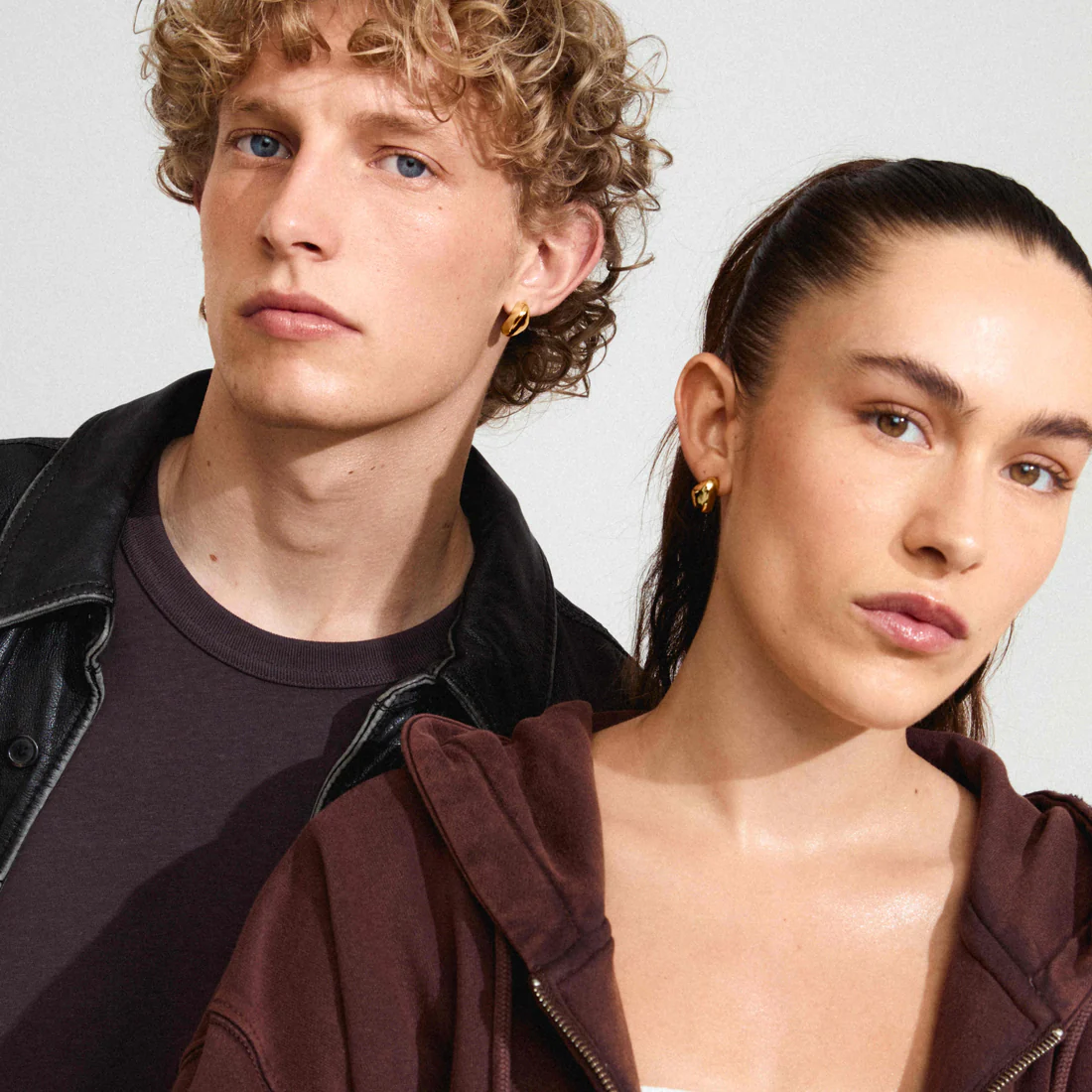 DUNE SMALL CHUNKY EARRINGS | GOLD