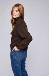 Georgie Half-Zip Pullover in Espresso