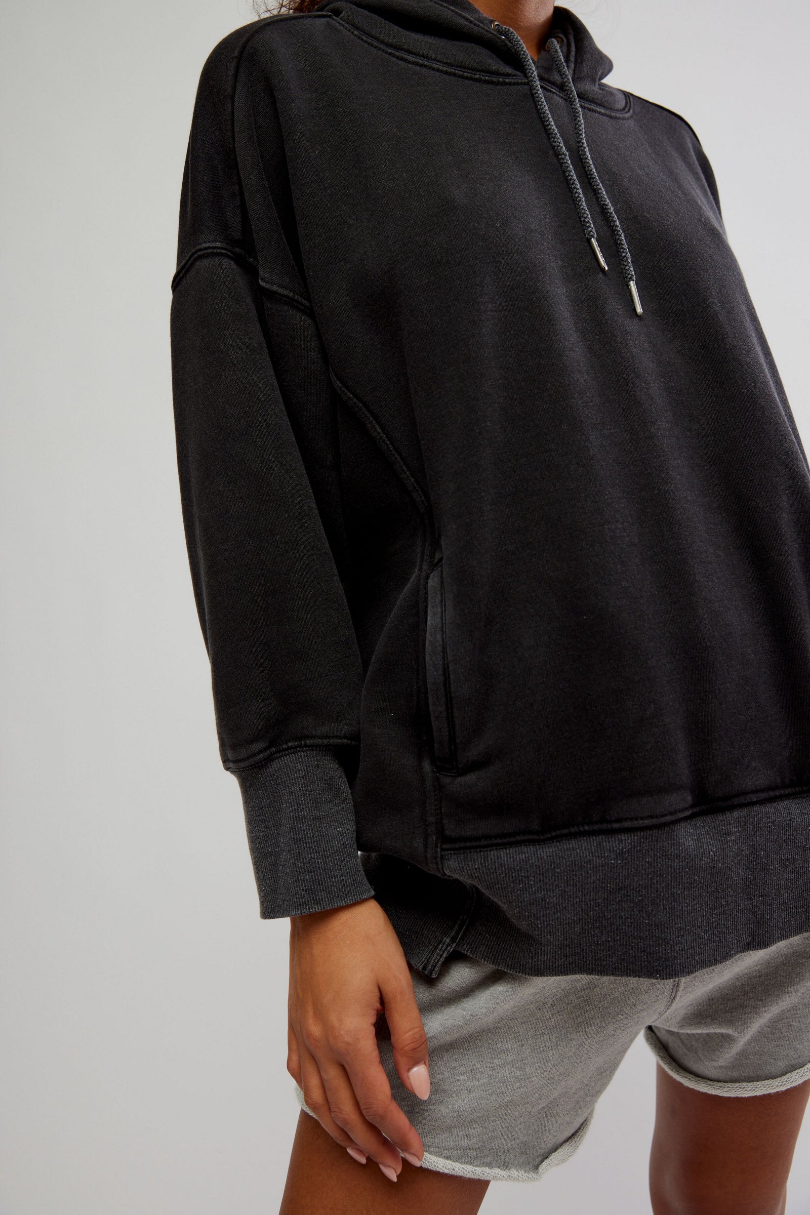 Sprint to the Finish Hoodie in Washed Black