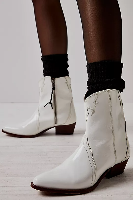 New Western Frontier Boot In Paten White