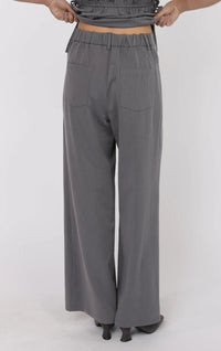 Cheeky Pleated Pants with Tie Belt