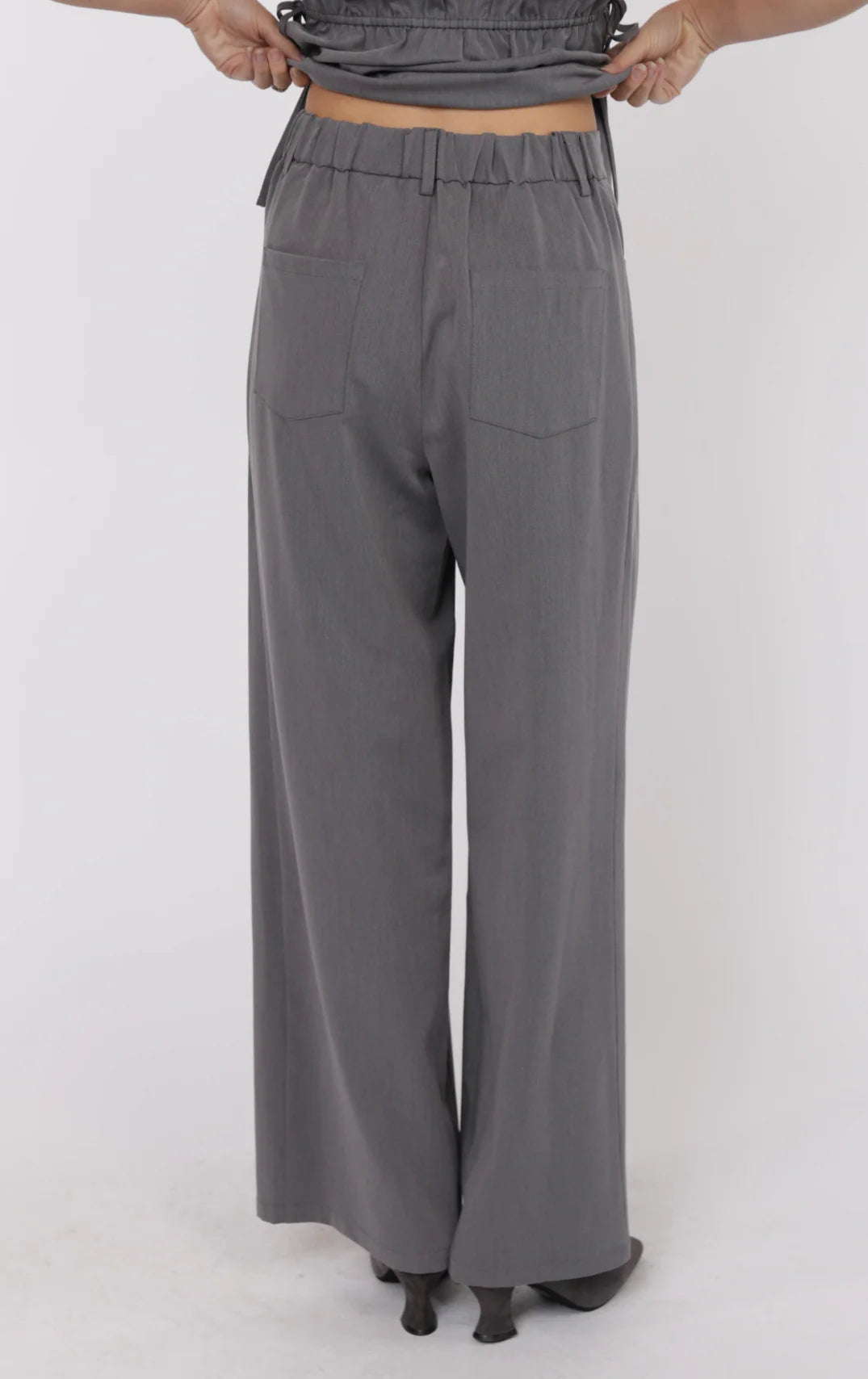 Cheeky Pleated Pants with Tie Belt